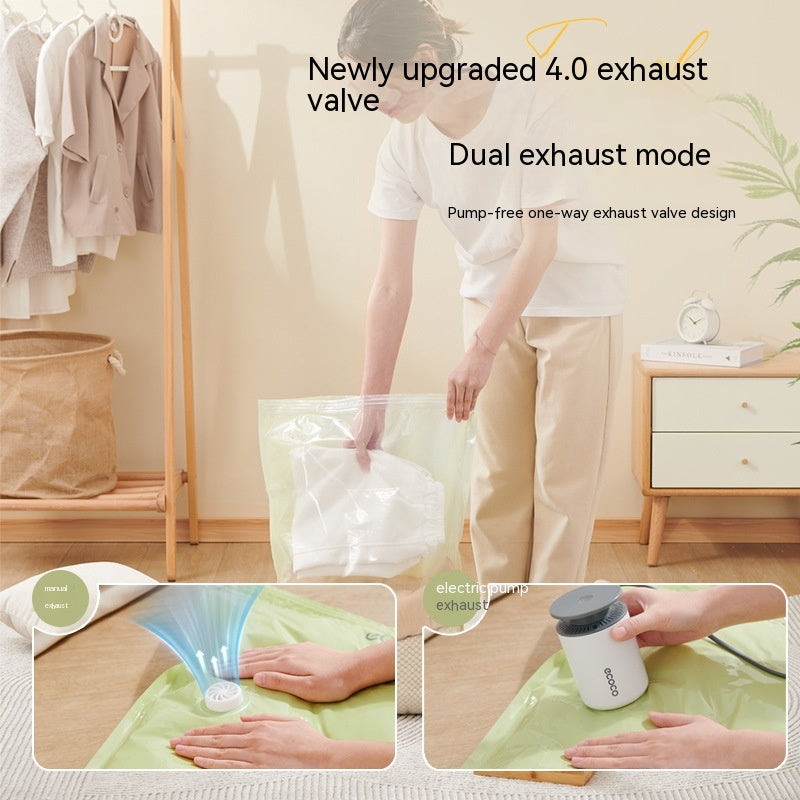 Electric Vacuum Compression Bags with Pump - Space-Saving Travel Storage