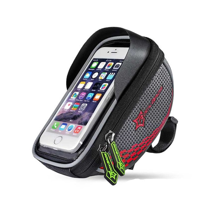 Bike Handlebar Phone Bag - Touchscreen Compatible for 6" Phones