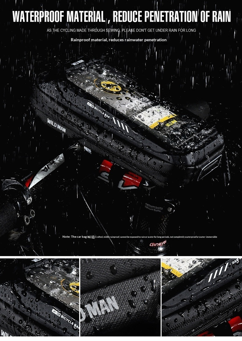 Waterproof Hard-Shell Bike Handlebar Bag - 0.5L Phone Mount