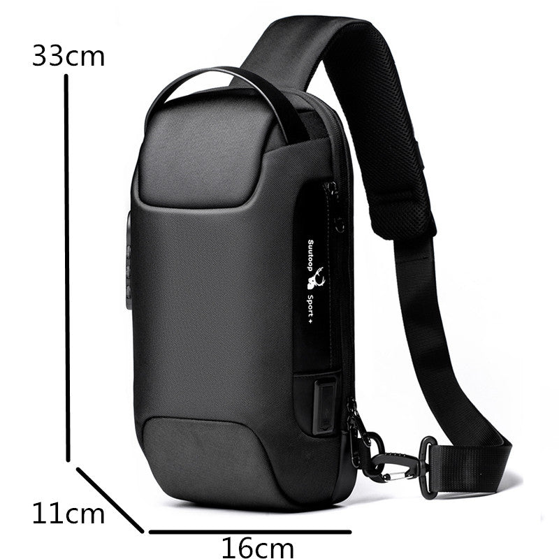 Anti-Theft Crossbody Sling Bag with USB Charging Port