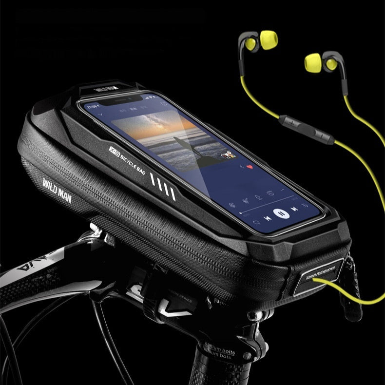 Waterproof Hard-Shell Bike Handlebar Bag - 0.5L Phone Mount