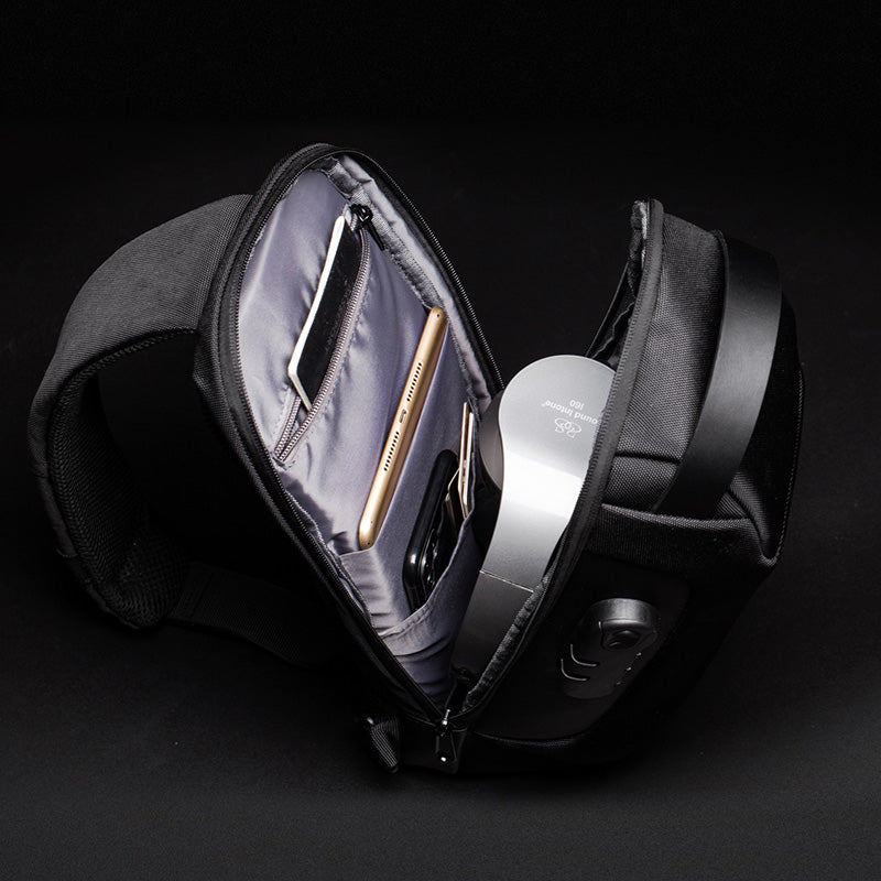 Anti-Theft Crossbody Sling Bag with USB Charging Port