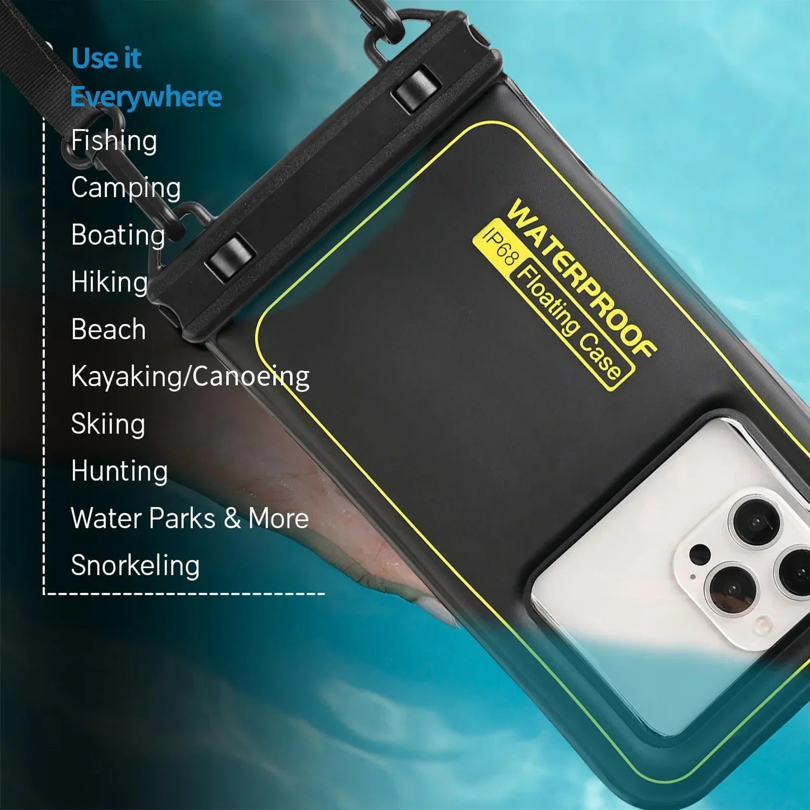 Floating Waterproof Phone Pouch with Lanyard