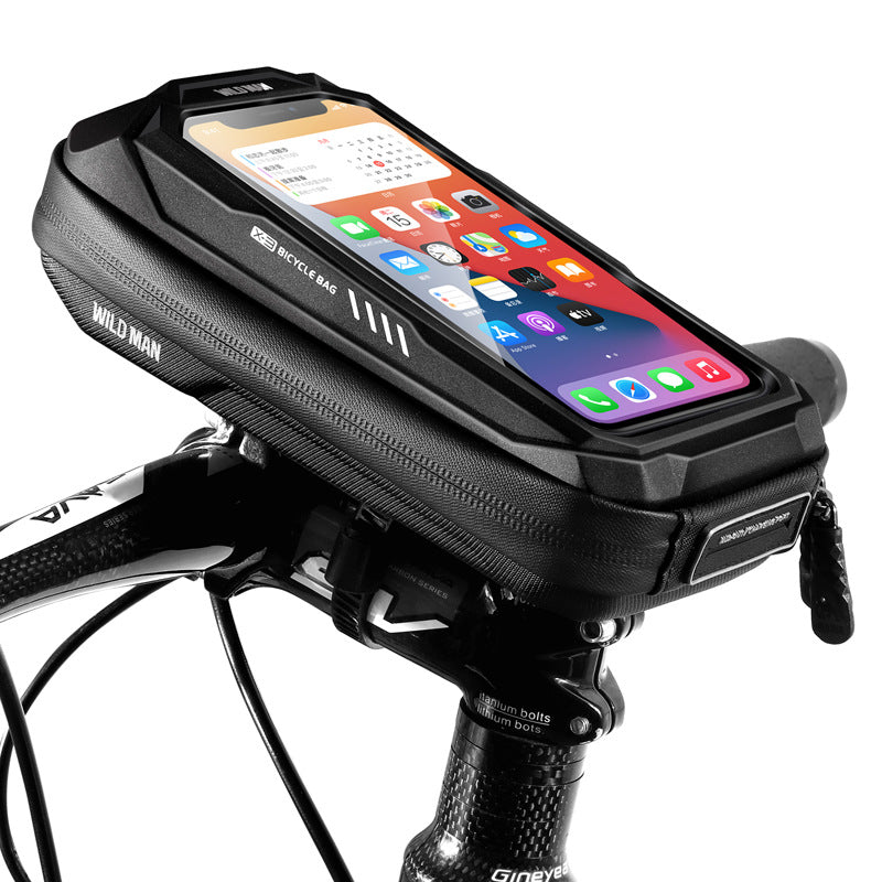 Waterproof Hard-Shell Bike Handlebar Bag - 0.5L Phone Mount
