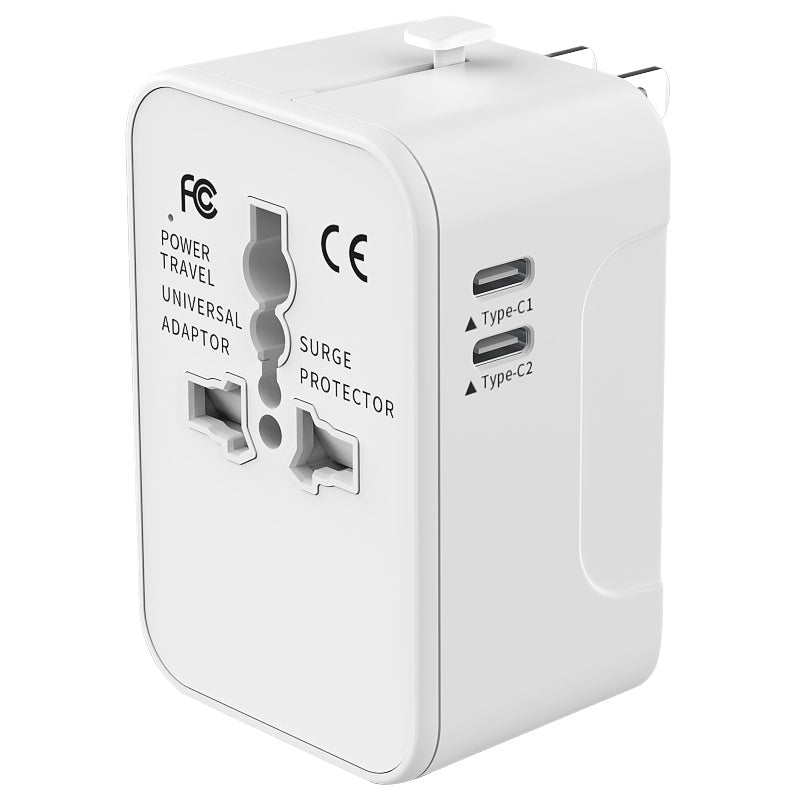 Universal Travel Adapter - All-in-One Worldwide Plug with USB-C & 3 USB Ports